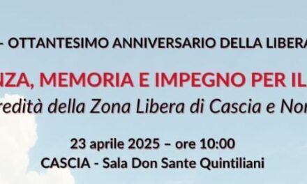 “Resistenza, memoria e impegno per il futuro. L’eredità della Zona Libera di Cascia e Norcia” – Cascia, 23 aprile 2025